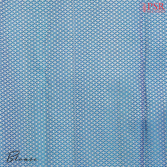 Teal Blue Kanchipuram Jacquard Silk Saree