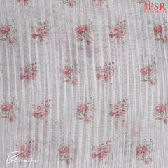 Pink Beige Linen Saree