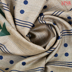 Beige Kadhi Tussar Silk Saree