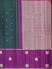 Bottle Green Kanchipuram Silk Saree