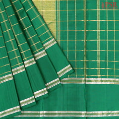 Dark Green Kanchipuram Silk Saree