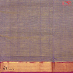 Dark Lavender Mangalagiri Cotton Saree
