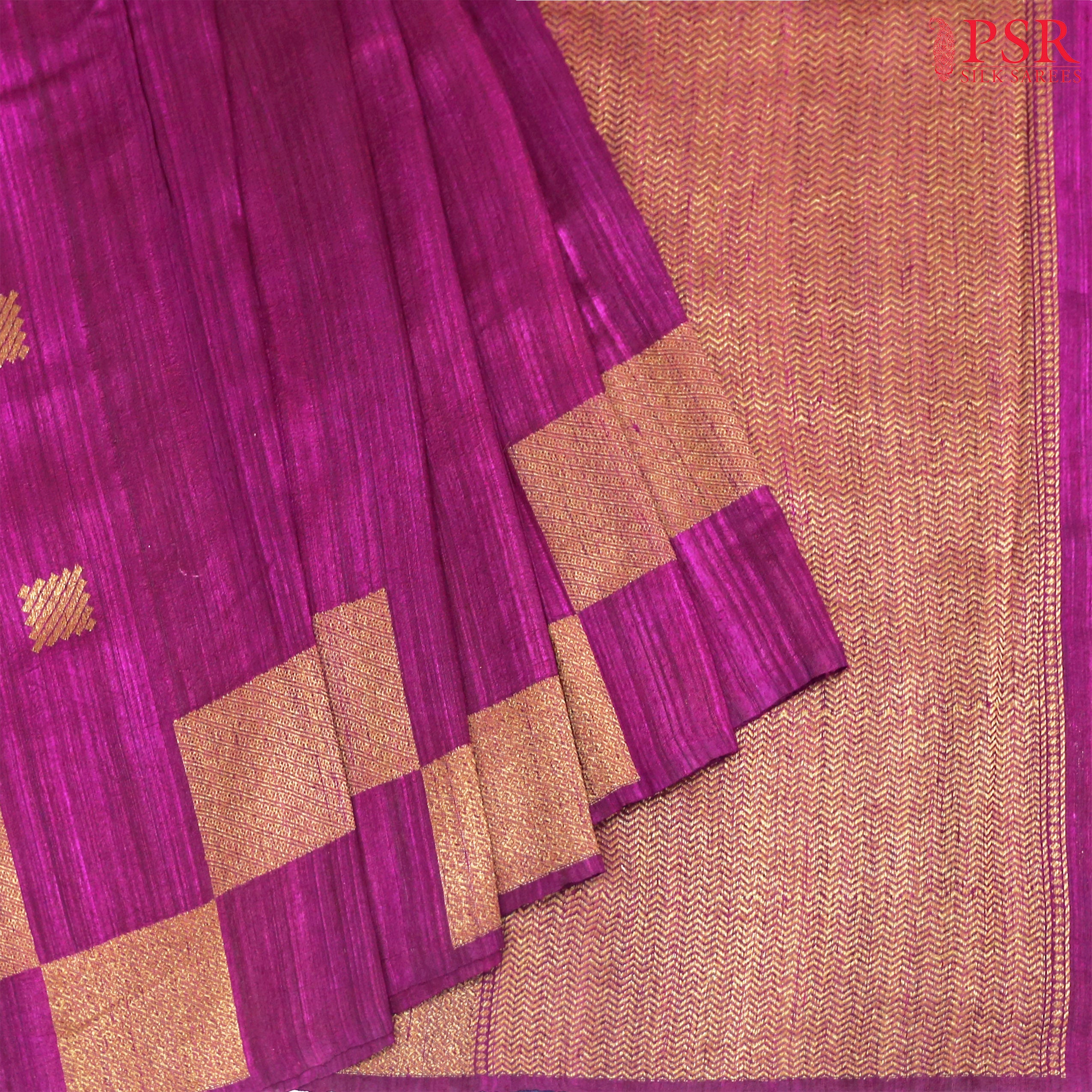 Tyrian Purple Banarasi Jute Silk Saree