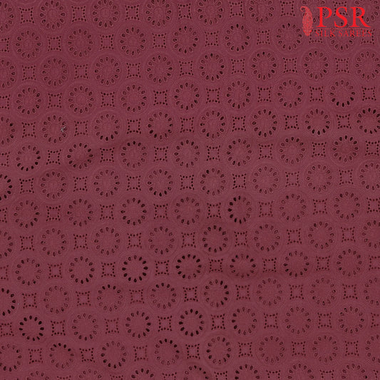 Rich Maroon Hacoba Embroidery Running Material