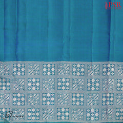 Teal And Purple Kanchipuram Silk Saree