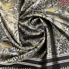 Black Tiger Designer Kanchipuram Silk Saree