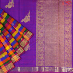 Multicolor Kanchipuram Silk Saree