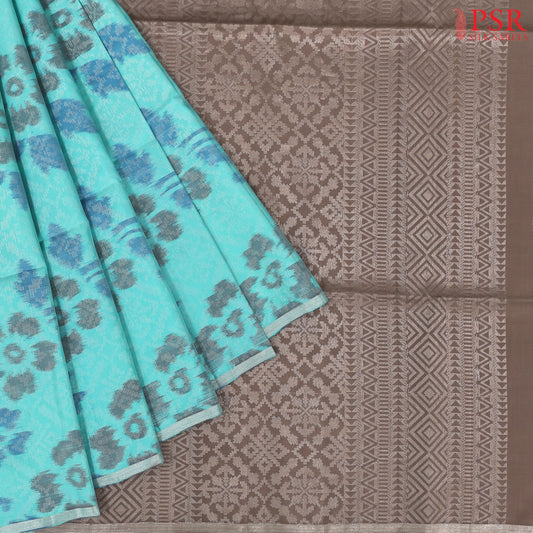 Light Turquoise Blue Soft Silk Saree