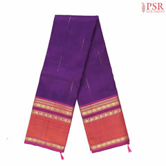 Dark Magenta Purple Kanchipuram Silk Saree