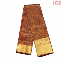 Maroon Kanchipuram Jacquard Silk Saree