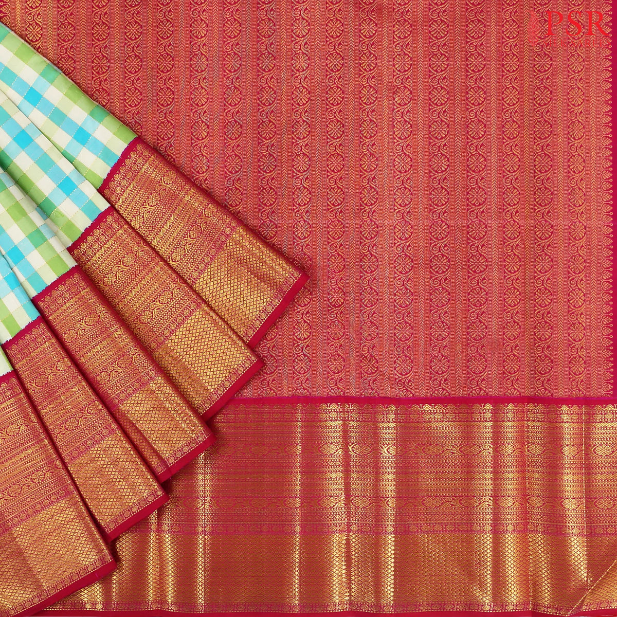 Multicolor Kanchipuram Silk Saree