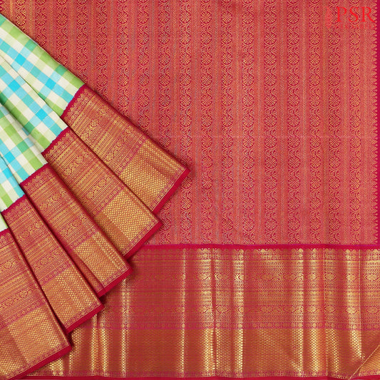 Multicolor Kanchipuram Silk Saree