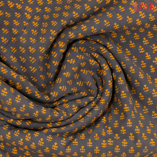 Grey Cotton Print Running Material