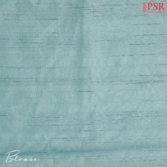 Mint Blue Semi Tussar Embroidery Saree