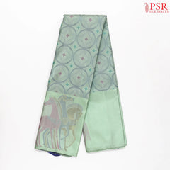 Pastel Mint Green Kanchipuram Silk Saree