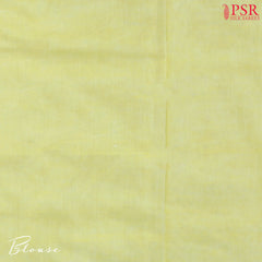 Lemon Yellow Byloom Cotton Saree