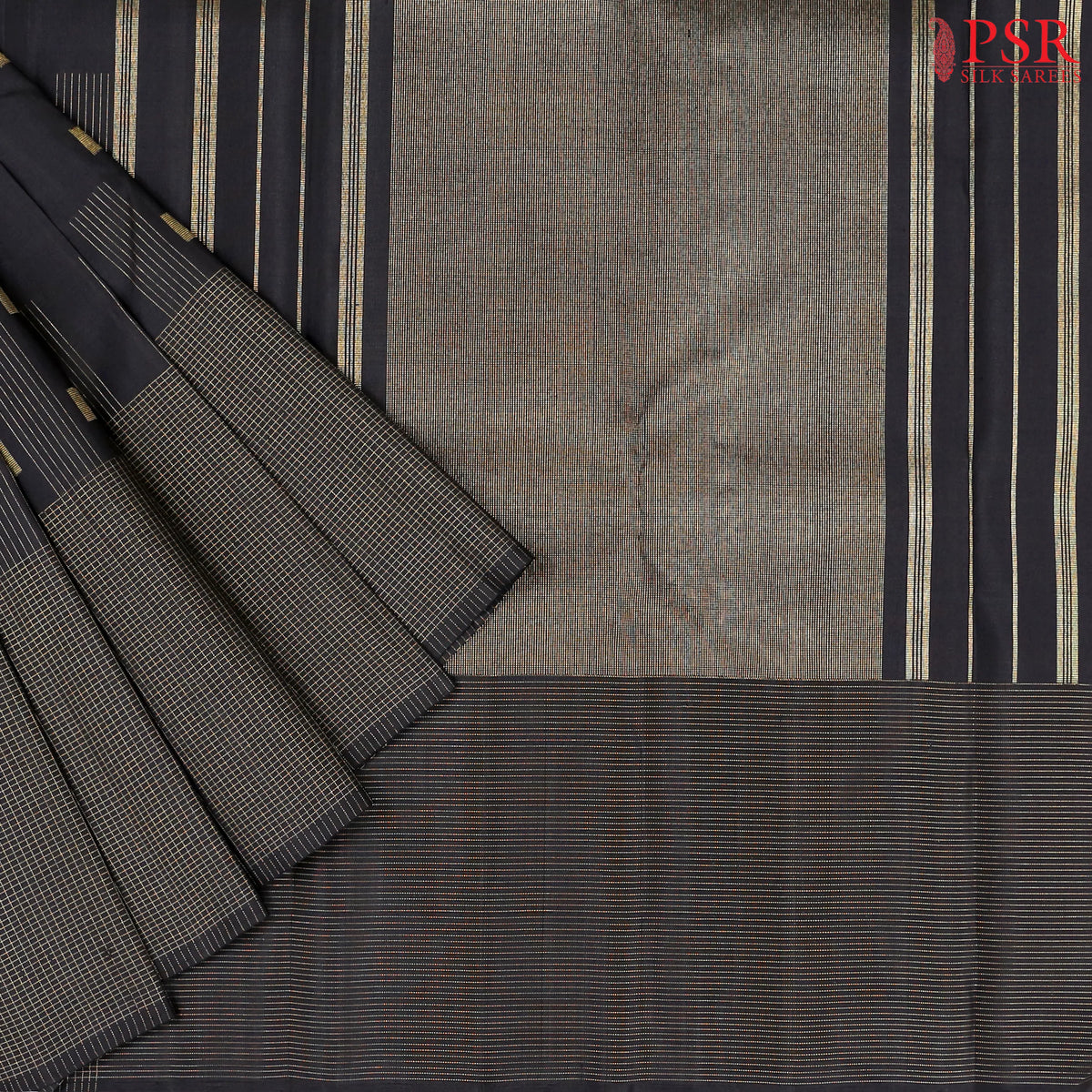 Black Kanchipuram Silk Saree