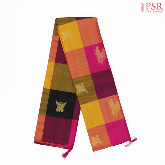 Multicolor Kanchipuram Silk Saree