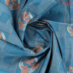 Cerulean Blue Kovai Cotton Saree