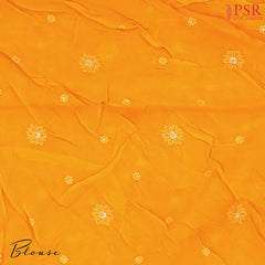Red Crushed Bandhini Saree