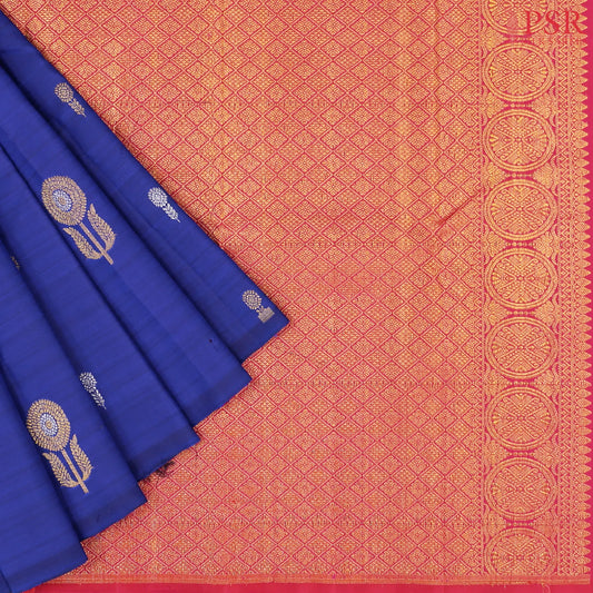 Navy Blue Kanchipuram Silk Saree