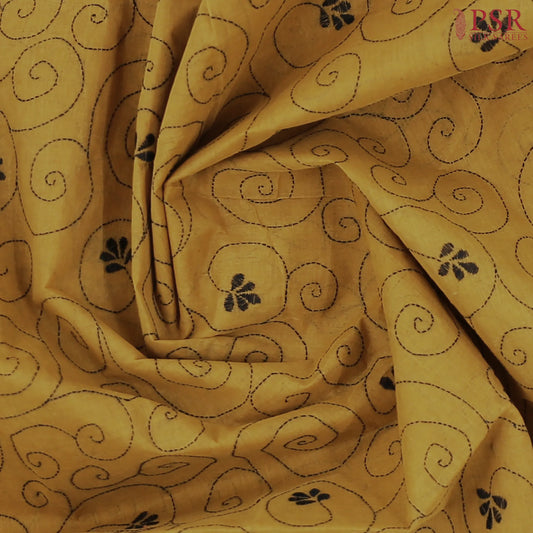 Mustard Bengal Cotton Saree