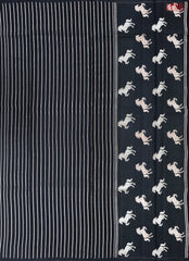 Black Chiniya Silk Saree