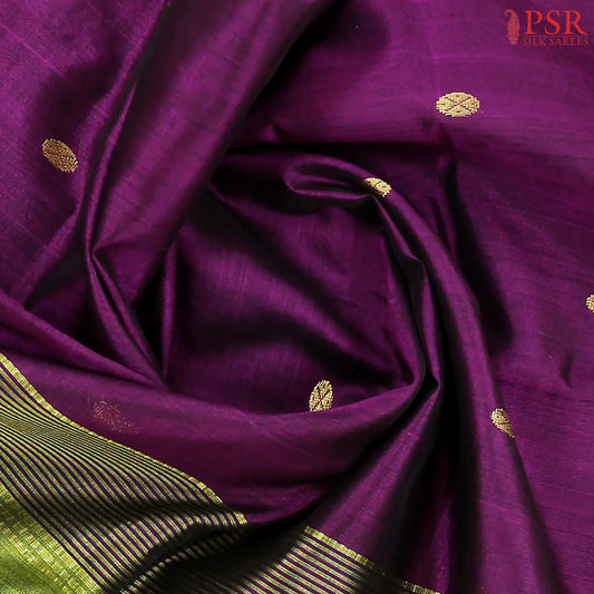 Magenta Purple Cotton Silk Saree
