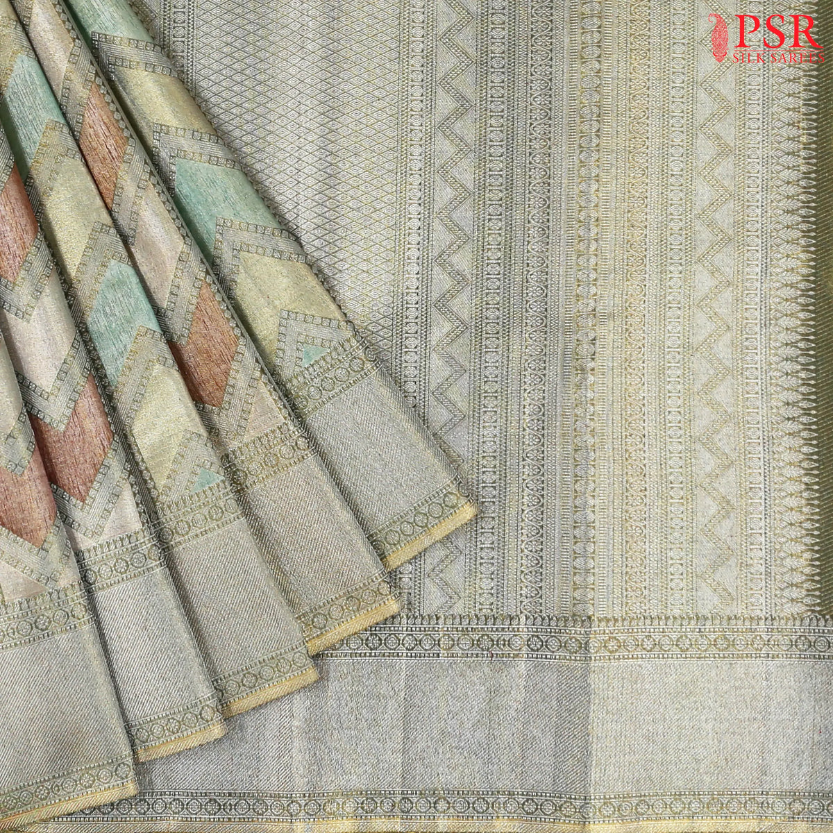 Multihued Kanchipuram Tissue Silk Saree