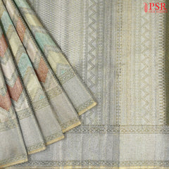 Multihued Kanchipuram Tissue Silk Saree