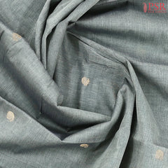 Teal Grey Kalakshetra Kovai Cotton Saree