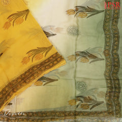 Beige Yellow Pure Cotton Dress Material