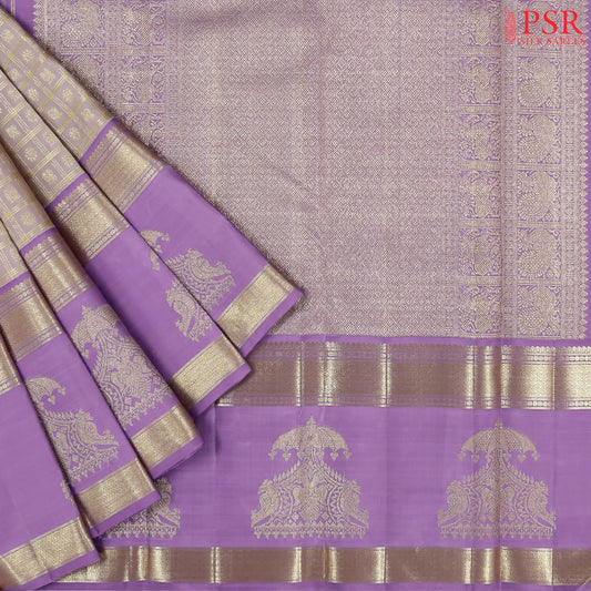 Light Mauve Pink Kanchipuram Silk Saree
