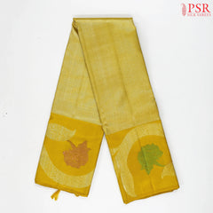 Tuscany Yellow Kanchipuram Jacquard Tissue Silk Saree