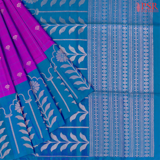 Magenta Purple Soft Silk Saree