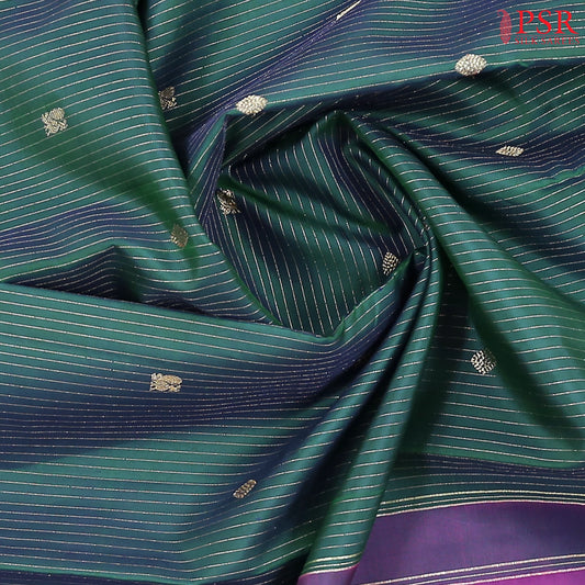 Bottle Green Kanchipuram Silk Saree