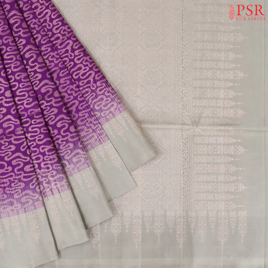 Magenta Purple Soft Silk Saree