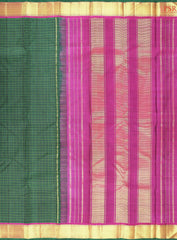 Dark Green Kanchipuram Silk Saree