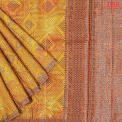 Shades Of Mustard Banaras Tussar Silk Saree