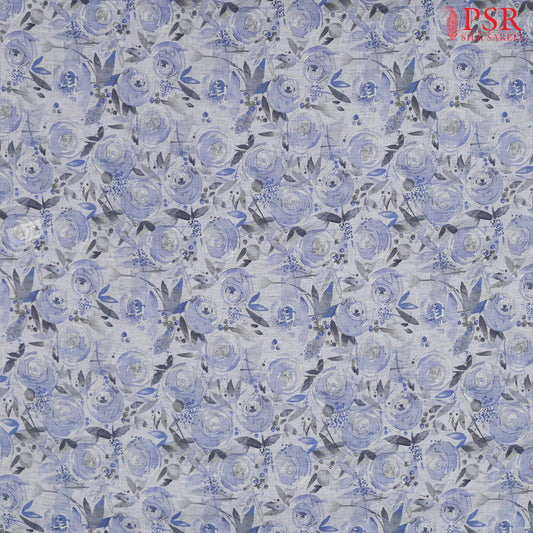 Awesome Violet Linen Print Running Material