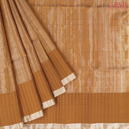 Mustard Tissue Soft Silk Saree
