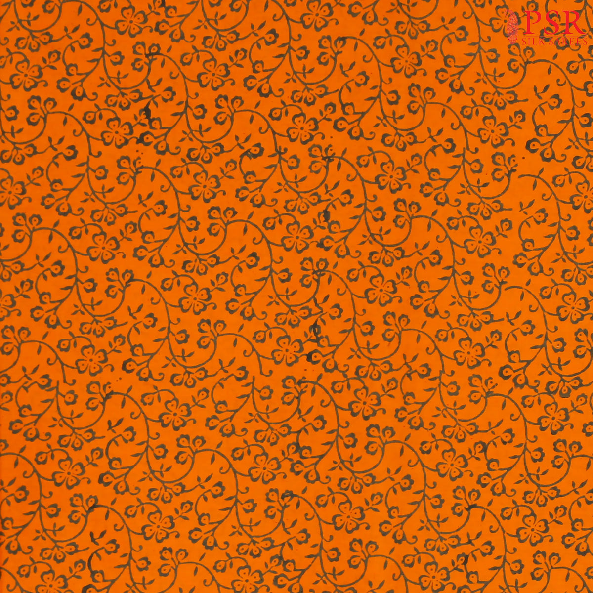 Orange Cotton Print Running Material