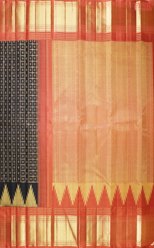 Black Kanchipuram Silk Saree