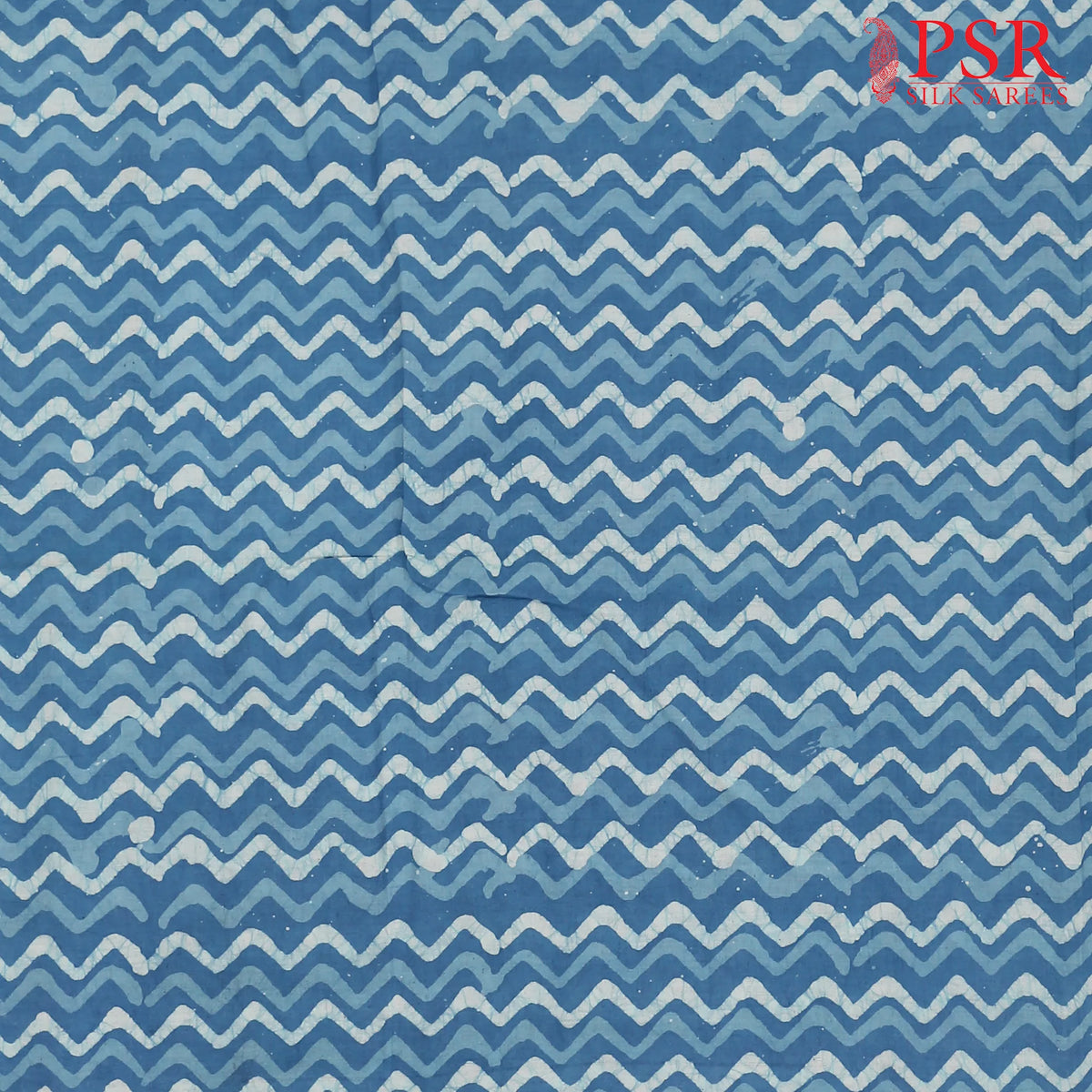 Dark Cerulean Batik Print Running Material