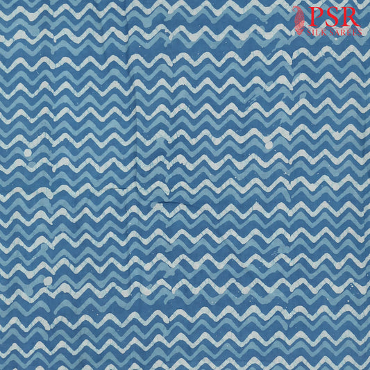 Dark Cerulean Batik Print Running Material