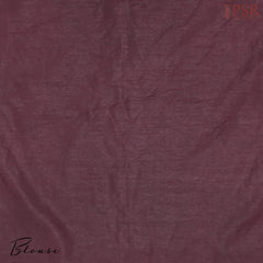 Rust Red Raw Silk Banaras Saree