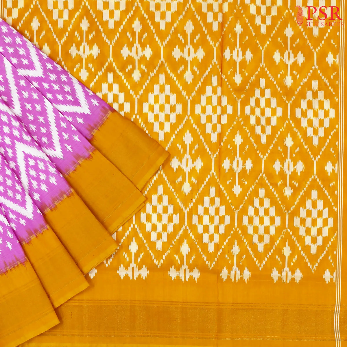 Orchid Pink Pochampally Silk Saree