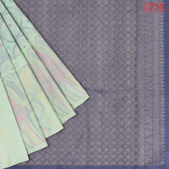 Pastel Mint Green Kanchipuram Silk Saree