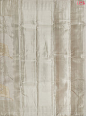 Silver Beige Kanchipuram Silk Saree