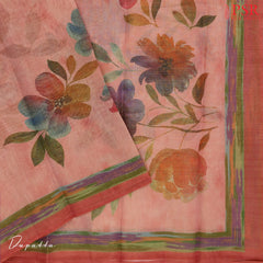 Peach Tissue Dress Material